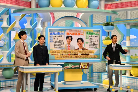 「おはよう朝日です」4月6日放送回に登場し、紹介されるカベポスター。(c)ABCテレビ