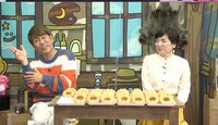 「ザキ山小屋」に出演してドーナツ愛を語る（左から）FUJIWARA藤本、溝呂木一美。(c)ABCテレビ