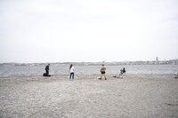 コントを披露するトム・ブラウン。（撮影：高月清司）