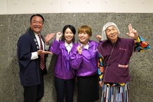 左からたむらけんじ、天才ピアニスト、間寛平。 (c)読売テレビ