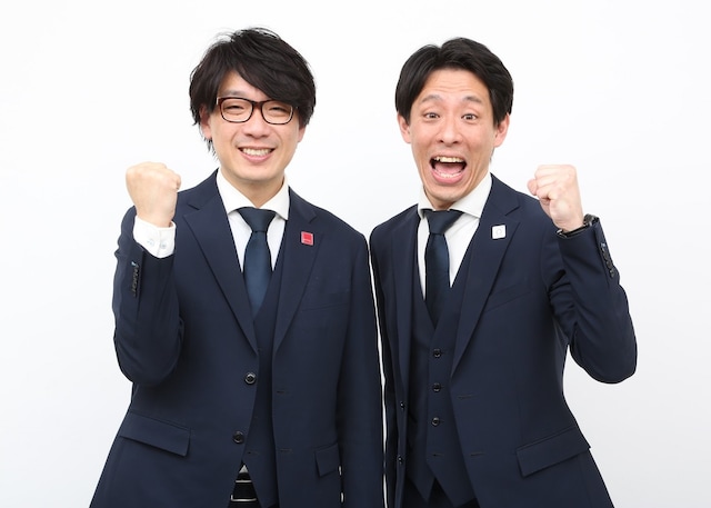 囲碁将棋。左から文田大介、根建太一。 (c)フジテレビ