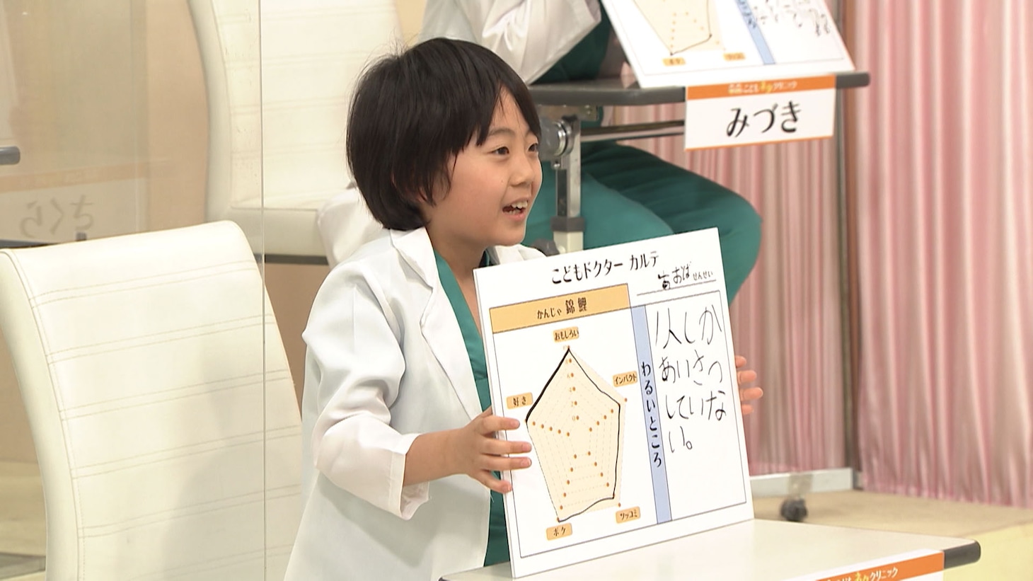 錦鯉のネタを診察するこどもドクター。