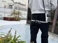 「YOKO FUCHIGAMI コンビニ買い出し専用スウェットパンツ」着用イメージ