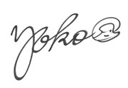 YOKO FUCHIGAMIのサイン。