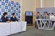 左から、囲碁将棋、銀シャリ、宮司愛海アナ。