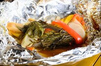 山菜のホイル焼き。 (c)日本テレビ