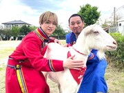 ゲストの知念侑李（左）と千鳥・大悟、ポポ。