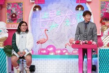 左からロッチ中岡、くりぃむしちゅー上田。(c)日本テレビ