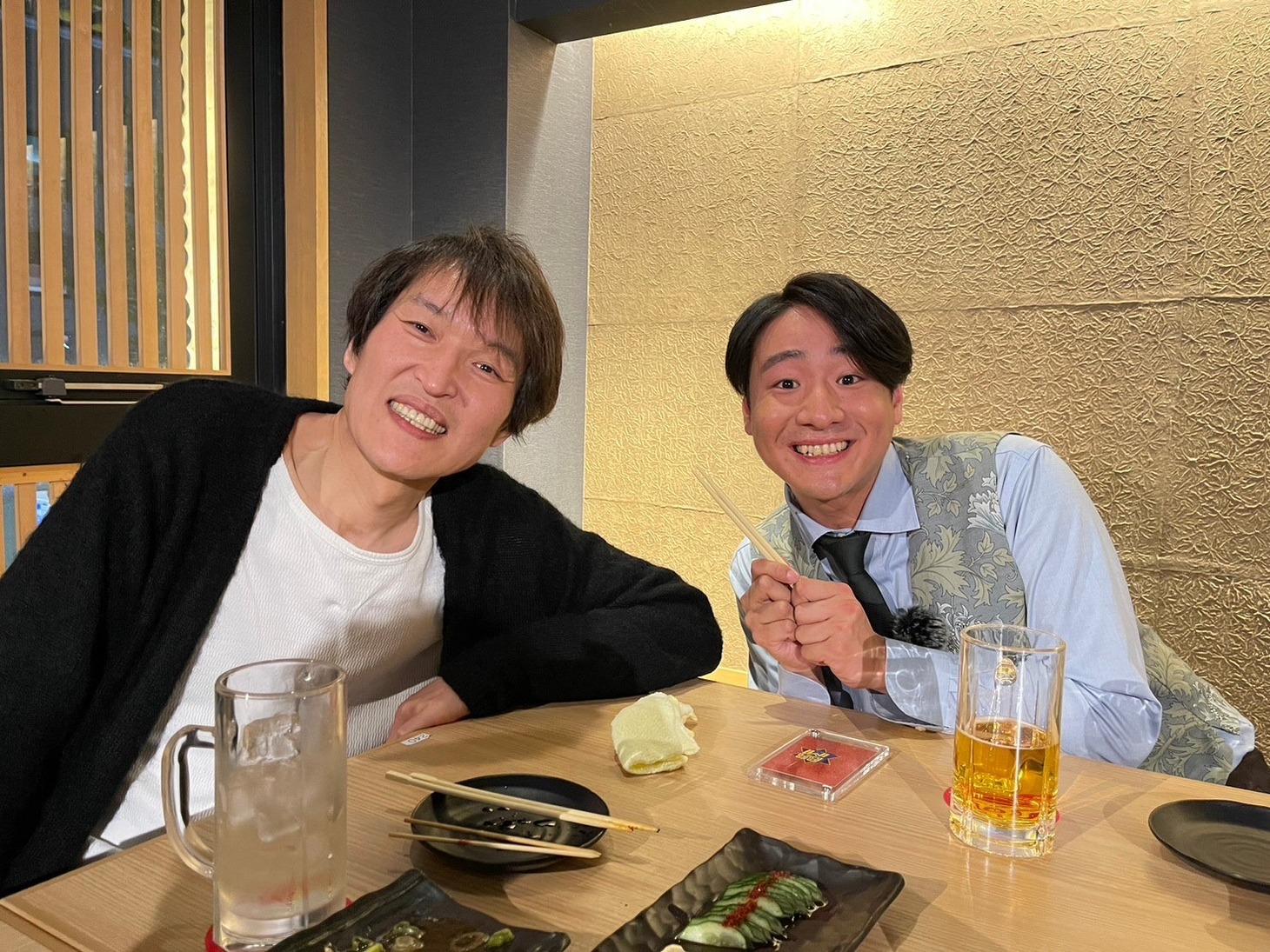 千原ジュニアと田津原理音。(c)東海テレビ