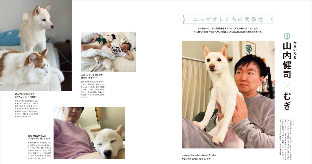 かまいたち山内、日本犬専門誌「Shi-Ba」で愛犬・むぎを語る - お笑い 
