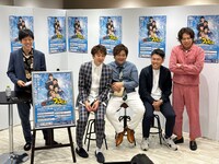 生配信に出演したフースーヤ・田中ショータイム（右）と、滝音、ダブルヒガシ。