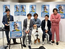 生配信に出演したフースーヤ・田中ショータイム（右）と、滝音、ダブルヒガシ。