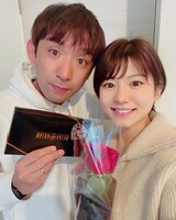 アルコ＆ピース酒井と矢端名結夫妻。