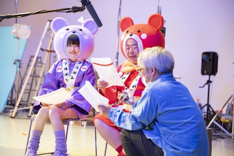 CMメイキング写真。