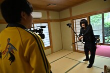 賞レース決勝でやるはずだったネタを披露するランジャタイ。(c)TBS