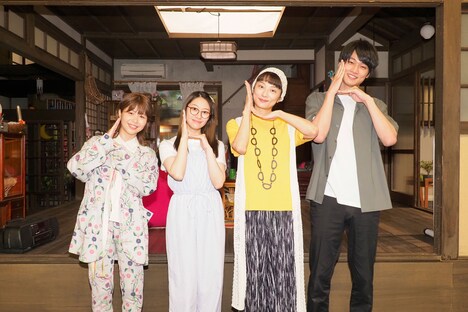 5月29日に行われた取材会に登壇した（左から）Aマッソ加納、桜井玲香、小池栄子、中川大輔。(c)NHK