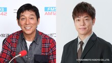 明石家さんま（左）と陣内智則（右）。