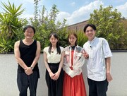 左からアインシュタイン稲田、吉岡里帆、松本まりか、アインシュタイン河井。(c)日本テレビ