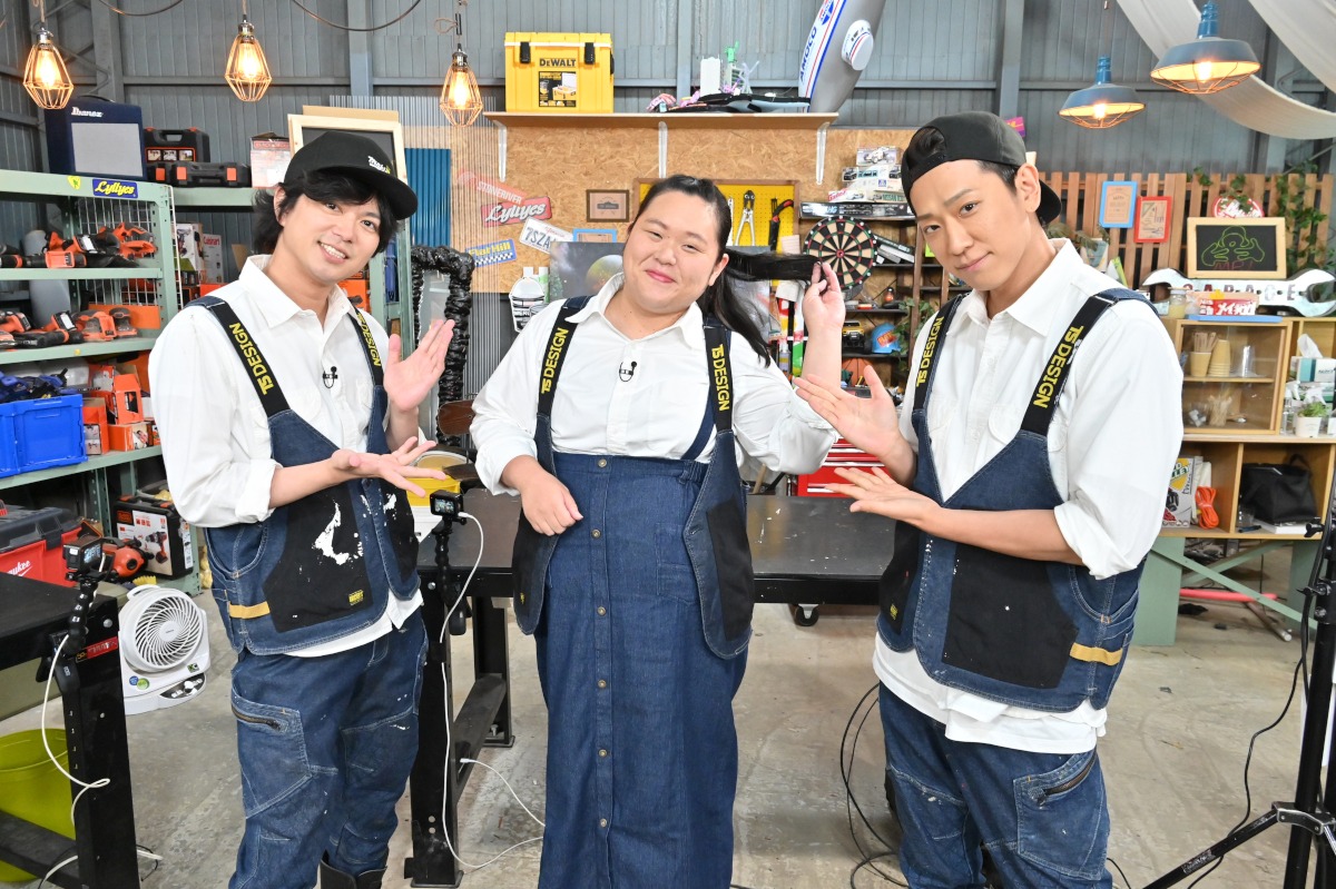 「NEWSの全力!!メイキング」に出演する（左から）加藤シゲアキ、ぼる塾・田辺、小山慶一郎。(c)TBS