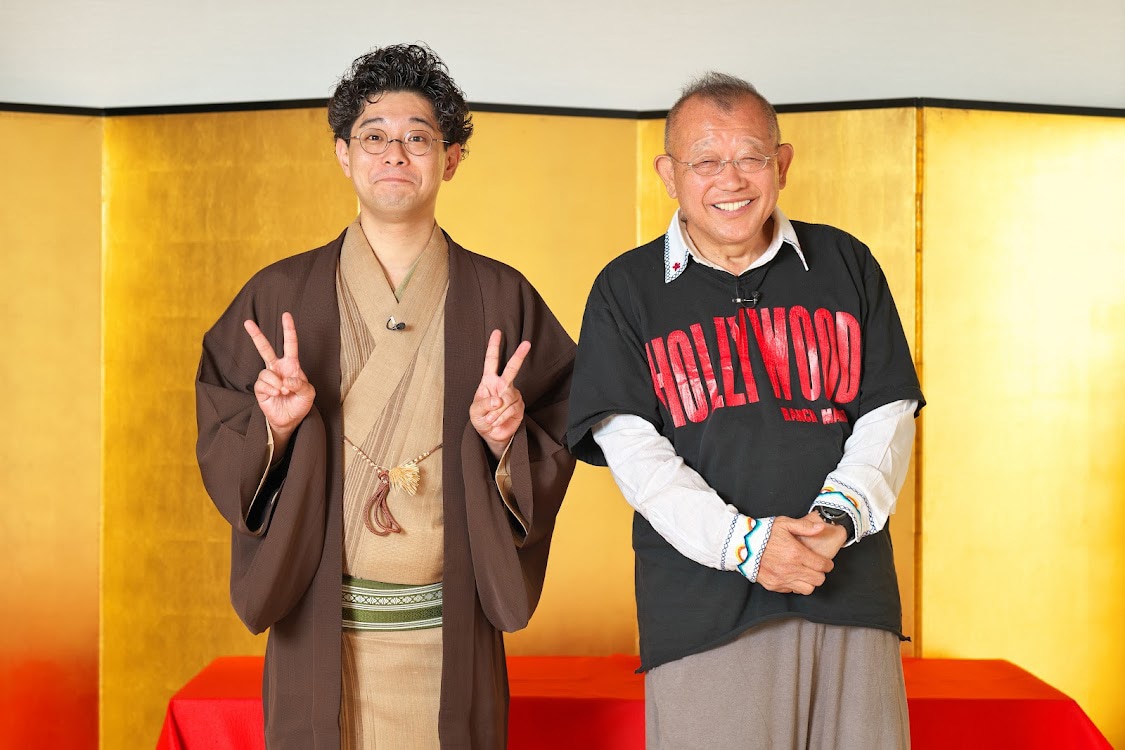 「無学 鶴の間」に出演した（左から）三代目柳亭小痴楽、笑福亭鶴瓶。