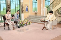 爆笑問題・太田、光代夫妻と黒柳徹子。(c)テレビ朝日