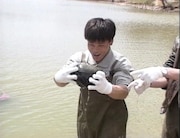 「巨大シジミ発見!?」のワンシーン。(c)ABCテレビ