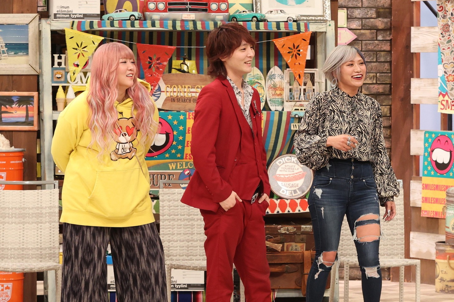「さんまのお笑い向上委員会」に「ゲスト向上芸人」として出演する、ぱーてぃーちゃん。(c)フジテレビ