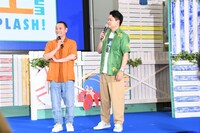港浩一社長に期待され、フジテレビ（左足）に重心を乗せる千鳥ノブ。