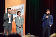 南海キャンディーズ山里と、最終予選でMCを務めた、さや香。