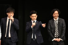 「9」の奇跡をまだ主張しているキュウ（左2人）。