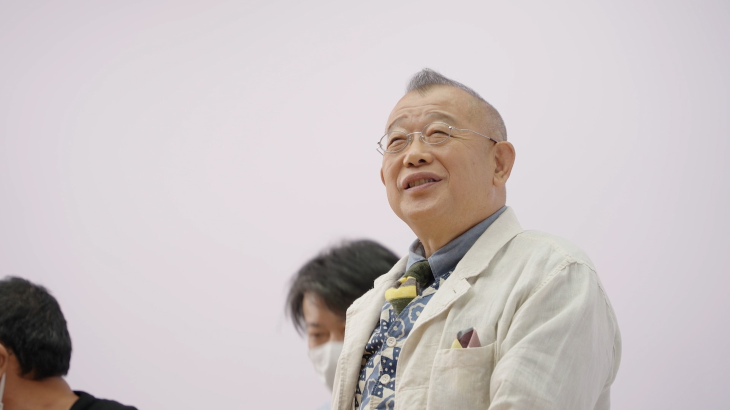 CM「初スシロー」編の撮影中の様子。