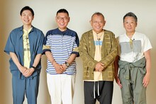 左から、笑福亭笑助、笑福亭晃瓶、笑福亭鶴瓶、笑福亭恭瓶。