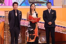 左から、ネプチューン堀内、池田美優、中山秀征。(c)フジテレビ