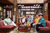 左から明石家さんま、ナイツ、サンドウィッチマン。(c)カンテレ