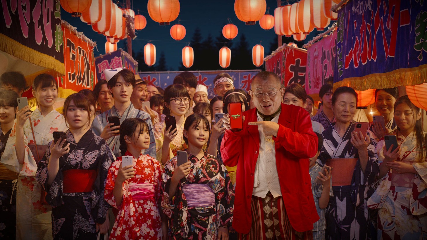 CM「怖いよモンスト！『お祭りやねんから』編」のワンシーン。