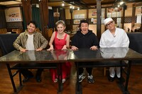 左から、ますだおかだ岡田、ゆうちゃみ、加藤浩次、シソンヌ長谷川。(c)HBC