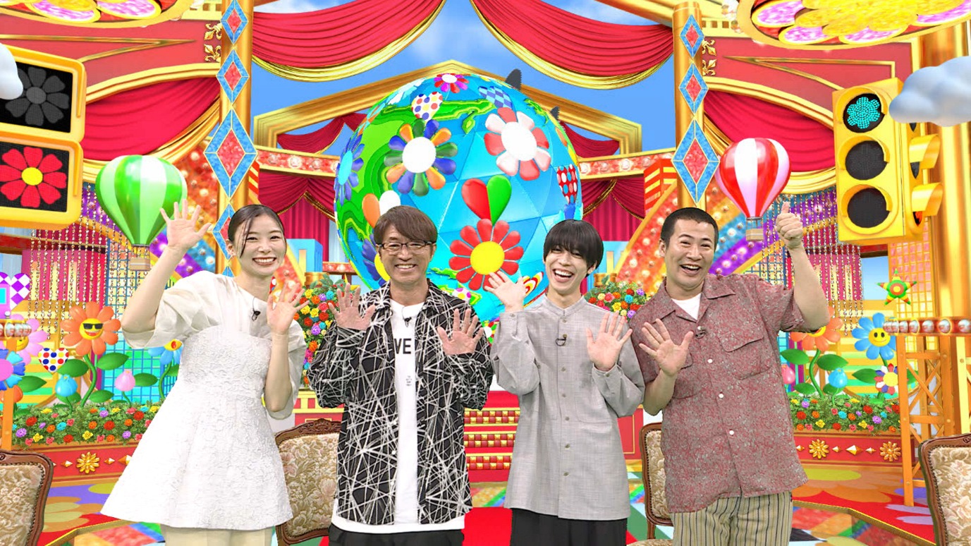 左から朝日奈央、さまぁ～ず大竹、松島聡、コットンきょん。(c)日本テレビ