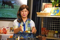 比婆牛を使ったメニューを紹介するコットンきょん。