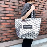 「YOKO FUCHIGAMI シルバービッグトートバッグ」