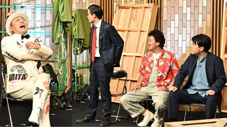 左から、くりぃむしちゅー有田、ビックシカゴ森山、みんなのたかみち、三日月マンハッタン仲嶺。(c)TBS