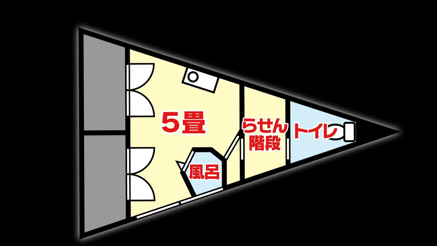 “ミステリー物件”の間取り。(c)フジテレビ