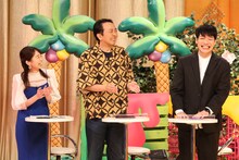 左から、小室瑛莉子アナ、アンガールズ田中、麒麟・川島。(c)フジテレビ