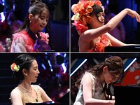 （上段左から）綺咲愛里、コルファージュリア 、（下段左から）泉水はる佳、なのはな。(c)フジテレビ