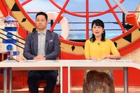 左から東野幸治、中島めぐみアナウンサー。(c)関西テレビ
