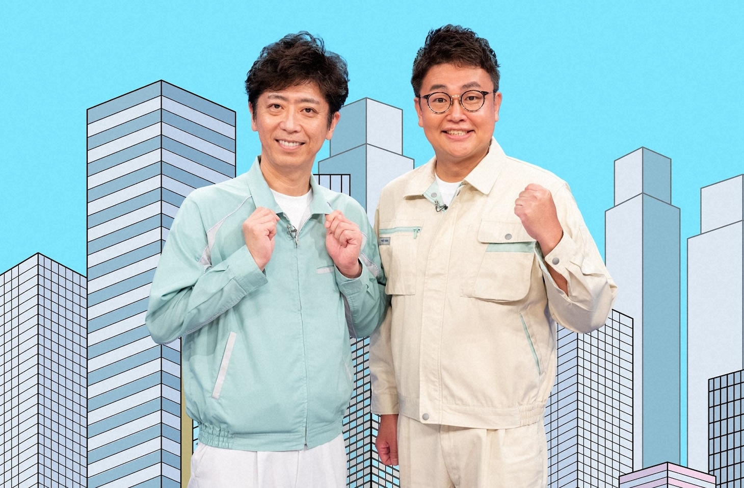 左から、フットボールアワー後藤、銀シャリ橋本。(c)ABCテレビ