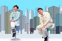 左から、フットボールアワー後藤、銀シャリ橋本。(c)ABCテレビ