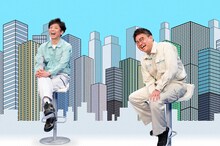 左から、フットボールアワー後藤、銀シャリ橋本。(c)ABCテレビ