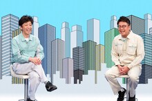 左から、フットボールアワー後藤、銀シャリ橋本。(c)ABCテレビ