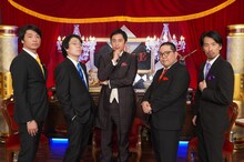 左からさや香・新山、令和ロマン・高比良くるま、チュートリアル徳井、ネルソンズ・和田まんじゅう、真空ジェシカ川北。(c)カンテレ