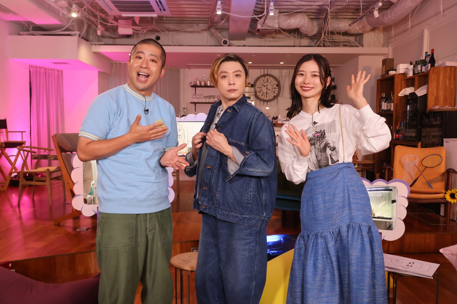 左からハライチ澤部、堂本剛、朝日奈央。(c)カンテレ